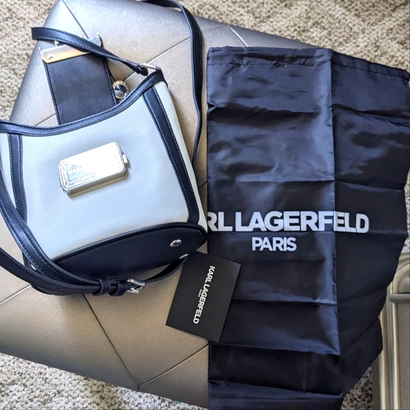 Karl Lagerfeld Accessorize stylishly with this versatile bucket bag crafted from - Picture 1 of 10